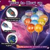 16 Pcs Galaxy Space Balloons,Space Themed Party Decorations,Solar Eclipse Balloons Rocket Spaceship Astronaut Planet Balloons Set for Kids Space Birthday Party Supplies Baby Shower Decorations