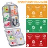 10 Grids Pill Cases Small Pill Organizer Box Weekly Travel Pill Organizer Portable Pocket Pill Case Holder Plastic Waterproof Container Box for Purse Pills Vitamin Fish Oil Daily Travel Use (4 Pieces)