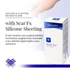 Rejuvaskin Scar Fx Silicone Sheeting, 1 Inch x 12 Inches Silicone Tape for Long Surgical Scars, 1 Sheet, Soften, Flatten & Reduce the Appearance of Scars