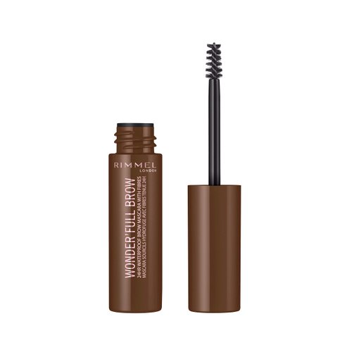 Rimmel London Wonder'Full 24HR Eyebrow Mascara, Long-Wearing, Waterproof, Smudge-Proof, 002, Medium Brown, 0.04oz