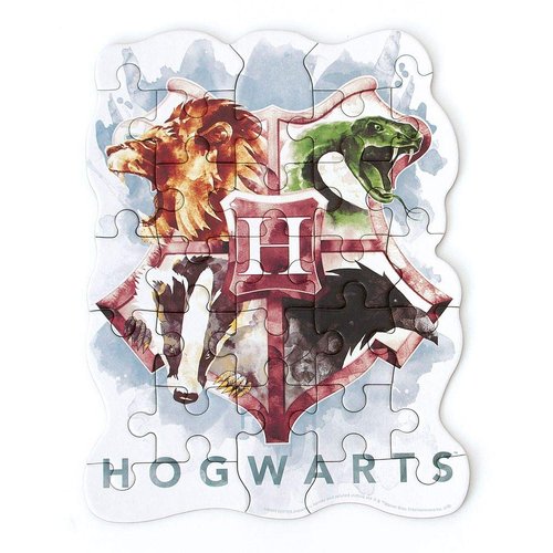 Playhouse Harry Potter Houses of Hogwarts 25-piece Die-Cut Shaped Mini Puzzle for Kids