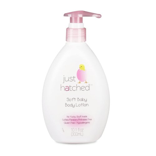 Just Hatched Soft Baby Body Lotion, Daily Moisture, Made with Essential Oils, Calming, Soothing, Moisturizing, No Yucky Stuff/Harsh Ingredients, 10.1 fl oz