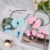 AMCAMI 2 PCS Pink and Blue Women Bow Headband for Girl and 4 PCS Bow Hair Clips for Women