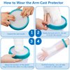 Fhmidic Waterproof Cast Covers for Shower Child Arm Cast Cover for Bandage and Picc Line Reusable Kids Arm Watertight Cast Protector Covers for Broken Hand/Wrist/Finger/Elbow