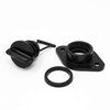 Five Oceans Kayak Drain Plug - Boat Plug - Boat Drain Plug - Captive Garboard Drain Plug, for 1-Inch Transom Hole, Oval Shape, Thread with Rubber Washer Gaskets, Black Nylon - FO1569