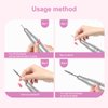 ZIRATONES Cuticle Nail Drill Bit,Russian Manicure Drill Bits 3/32'' Professional Safety Carbide Under Nail Cleaner Nail Bit for Clean Cuticle Dead Skin Nail Prepare, Manicure Nail Salon (Fine)