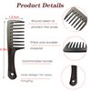 Mini Wide Tooth Comb,Rat Tail Comb,2PCS Hair Comb Set,Small Travel Purse Shower Hair Combs Detangling Comb Brush for Curlies Fine Tooth Comb Hair-Cutting Styling Comb for Women Men (Black)