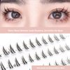 Bottom Lash Clusters Kit Lower Lash Extension Natural & Cute With Eyelash Glue and Tweezers for Self Application 6mm 90PCS DIY Lash Clusters Kit by DAODER(Lower Eyelash Extension Kit)
