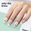 SUPWEE Milky White Jelly Gel Nail Polish, 15ml Transparent Nude Jelly Nail Polish Glass Neutral Sheer Color Soak Off LED UV Gel for Nail Salon&Home DIY Manicure
