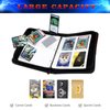 400 Cards Football Card Binder, 4-Pocket Card Collections Trading Card Binder 50 Pages Double-Sided Cards Holder with Zipper 3-Ring Card Album for Sports Football Card Sleeves Protectors