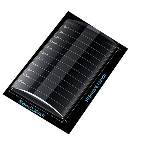 Alluring Curved Glass Lash Tile, Strip Lash Organizer, Lash Holder Palette, Eyelash Extension Tools Supplies (2 Lash Palettes)