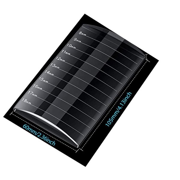 Alluring Curved Glass Lash Tile, Strip Lash Organizer, Lash Holder Palette, Eyelash Extension Tools Supplies (2 Lash Palettes)