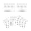 5 Sheets Face Gems Jewels Rhinestone Stickers, 4 Size Self Adhesive Gems Stickers DIY Bling Jewel Crystal Craft Stickers for Nails Hair Face Eyes Body (White)