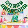 Green Happy Birthday Banner Happy Birthday Sign for Backdrop Green Birthday Party Decorations for Adults Kids Birthday Banner Tea Birthday Party Supplies Door Yard Banner Wall Decor