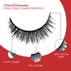 ILLPTA Fluffy Wispy Volume False Eyelashes Strip 3D, Natural Look Thick Waterproof Cat Eye Lashes, 16MM Faux Mink Demi Curly Cateye Fake Eyelashes (5D-11)