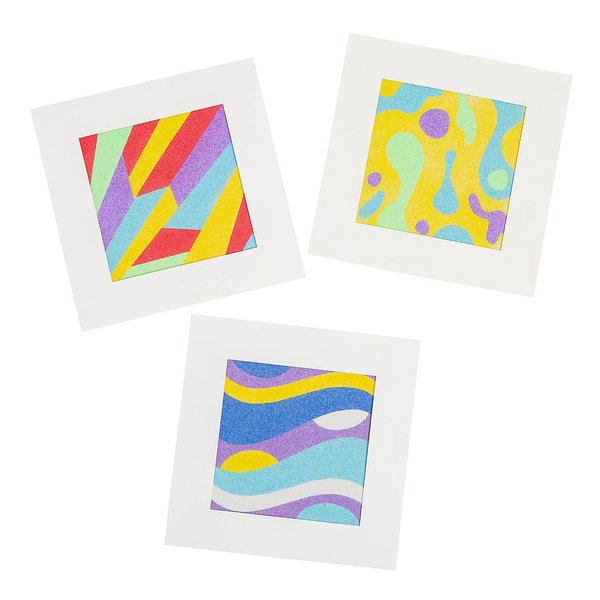 Fun Express Framed Sand Art Sheet Craft Kit - Makes 12 - VBS Vacation Bible School Supplies/Decor