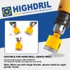 Dry Diamond Core Drill Bit,HIGHDRIL 2pcs Diameter 25mm 1" with Triangle Shank Vacuum Brazed Hole Saw for Concrete Granite Marble Glass Porcelain Tile Masonry Brick