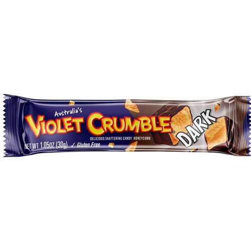 Violet Crumble Dark Chocolate Bars - Imported From Australia - 6 Bars