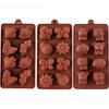 STARUBY Silicone Molds Non-stick Chocolate Candy Mold,Soap Molds,Silicone Baking mold Making Kit, Set of 3 Forest Theme with Different Shapes Animals,Lovely & Fun for Kids