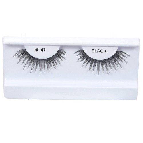 30 Pairs 100% Human Hair False Eyelashes Natural Black # 47