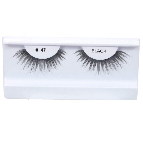 30 Pairs 100% Human Hair False Eyelashes Natural Black # 47
