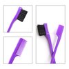 Honbay 5PCS Double Sided Edge Brushes 2 In 1 Edge Control Hair Brush Comb Combo (Purple)