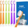 Oralphi Extra Soft Toothbrush for Sensitive Gums, Wide Head Soft Bristle Toothbrush with 10000 Soft Flossing Micro Nano Bristles for Adults, Pregnant Women, Elderly, Braces