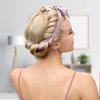 Eco-Fused Hair Curler Headband Set - Long Velour Hair Wrap Curling Ribbon You Can Sleep In - Soft Heatless Styling Tool Kit - Comes With Hair Clip and Scrunchies - For Women Girls