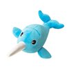 SnugArooz Baby Nikki The Narwhal Dog Toy with Repair Patch – Soft Plush - Squeaker & Crinkle Sounds – Perfect for Interactive Fun - Cuddles