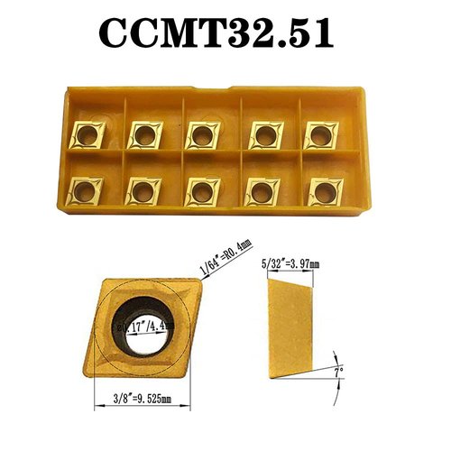 Zouzmin 20pcs CCMT09T304/CCMT32.51 Carbide Turning Inserts,CCMT Insert Mutilayer Coated CNC Lathe Replacement Cutters Inserts for Lathe Turning Tool Holder Boring Bar
