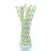 Green Polka Dots Party Paper Straws - 25 Pack - Mason Jar Wedding Straws, Decorative Drinking Straws, Green Polka Dot Straws