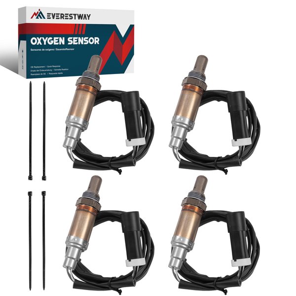 EVERESTWAY 15717 234-4127 15716 ZZC318861 Oxygen Sensor Downstream/Upstream Compatible for Ford F150 F250 Escape Lincoln Mazda Mercury Jaguar 4PCS