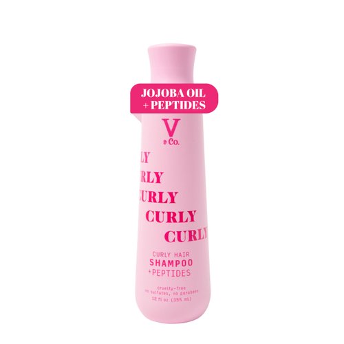 V&Co. Beauty Curly Hair Shampoo with Peptide Technology, 12 oz, Curl Enhancing
