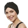 BEEMO Soft Terry Cloth Turban Head Cover- Black