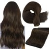 Full Shine Sew in Hand Tied Weft Hair Extensions Weft Extensions Human Hair Remy Human Hair Dark Brown Wefts Brazilian Hair For Women Invisible Weave Color #2 60 Gram 22 Inch