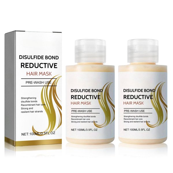 Hot Dyeing Damaged Hair Mask, Deep Conditioner, Smooths Frizz Daily Care Perm, Dye Repair Conditioner, Promoting Resilient Strands, for Dry or Repair Damaged Hair (2 Pcs)