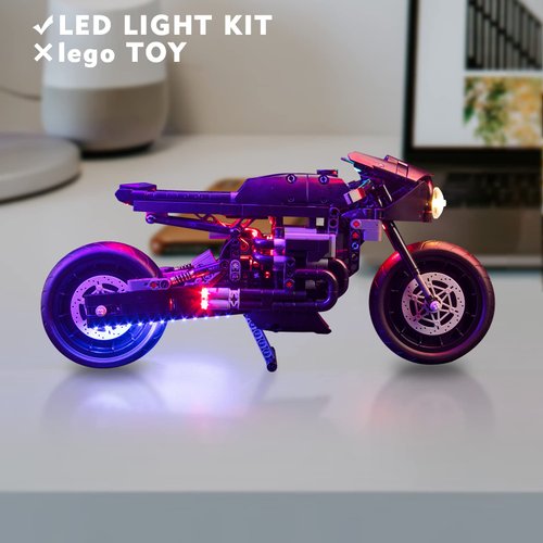 VONADO LED Light Set for Lego Technic The Batcycle Set 42155, Led Light Kit Compatible with Lego 42155 Toy Motorcycle Building Kit - Not Include The Lego Set