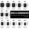 LuckForever 240pc Square Press on Nails Short Fake Nails Black Matte Artificial Fingernails Short Press on Nails Square False Nail Tips Acrylic Presson Nails & Glue Adhesive Tabs for Women Girls
