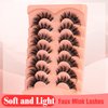 YDAGKH Fox Eye Lashes Fluffy Faux Mink Lashes Manga False Eyelashes Wispy Clear Band Fake Lashes 3D Cat Eye Strips Lashes Dramatic Eyelashes 7 Pairs Pack
