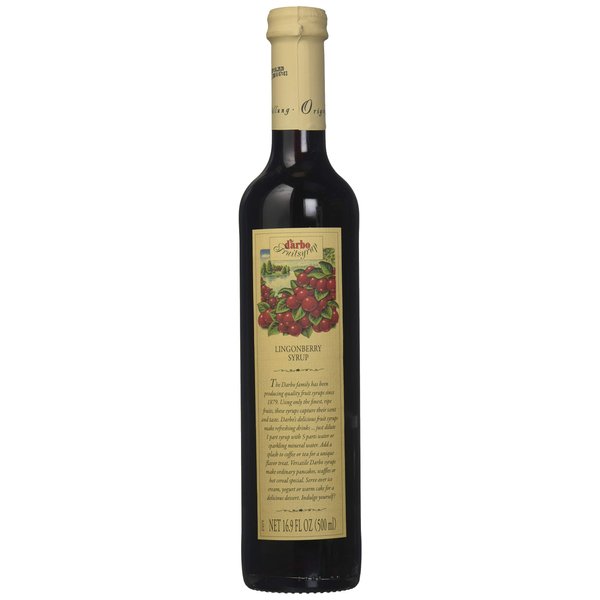 d'arbo All Natural Lingonberry Fruit Syrup, 16.9 oz