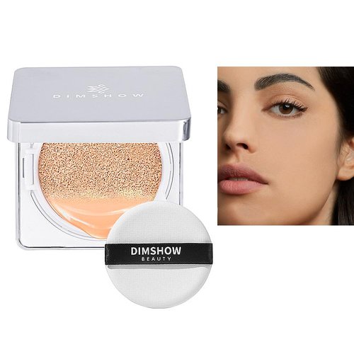 MYUANGO Flawless Cushion Foundation Makeup for Men and Women | Hydrating | Long-Lasting Buildable Coverage | Highly Conceal | Lightweight and Moisturizing | Refill Included, 1.05Oz (#03 DARK BROWN)
