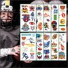 Football Face Tattoos, 10 Sheets Rugby Body Temporary Stickers Under Eye Sticker Face Paint for Rugby Game Party Birthday Theme Party Decoration Favor Supplies Scholl Reward Prizes