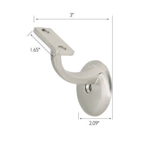 Design House 182030 Jumbo Handrail Bracket, 5-Pack, Satin Nickel, 5 Count