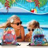 Kacctyen Pool Beach Drawstring Bags Summer Drawstring Backpack Beach Ball String Birthday Bag Pool Party Decoration(24 Pcs)