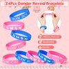Winrayk Baby Gender Reveal Party Favors Supplies Boy or Girl Gender Reveal Ideas Badge Pin Button Pin Silicone Bracelet Photo Prop Necklace 104Pcs Baby Shower Favors Pink Blue Gender Reveal Decor Game