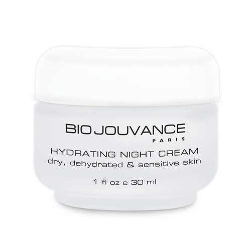 BIO JOUVANCE PARIS - Hydrating Night Cream 1oz / 30ml - For Normal/Dry/Sensitive Skin | Anti Aging Face Moisturizer Hydrating Lotion | Daily Facial Skin Care Treatment Regimen | Made in France