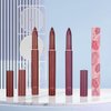 3 Colors Matt Nude Lipstick Lipliner Lip Crayons Pack Set,Velvet Moisture Smooth Matte Lipstick Pencils,Waterproof&Waterlasting,10#11#12#