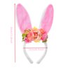 QDTK Easter Bunny Ears Headband Cute Spring Flower Crown Head Band Floral Rabbit Fairy Headpiece for Easter Birthday Party for Women and Girls