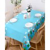 Nefelibata Gone Fishing Tablecloths Fishing Birthday Decorations Waterproof Table Cover Little Fisherman Party Supplies Baby Shower Decor for Boy Plastic Set of 3/42" x 88"