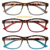 Success Eyewear Reading Glasses 3 Pair Great Value Stylish Readers Fashion Men and Women Glasses for Reading +3.25